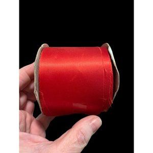 Vintage SATIN Red HOLIDAY GIFT Ribbon- 2 5/8” width 20 Yard Roll  MADE U.S.A.